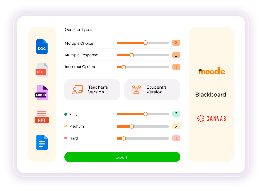 Maieutics guarantees quality in question creation by considering more than 10 different metrics.